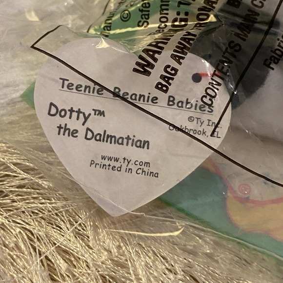 🐾 RARE Ty Beanie Baby DOTTY & UNOPENED TEENIE DOTTY - both have TAG ERRORS! 🐾 - Picture 12 of 16
